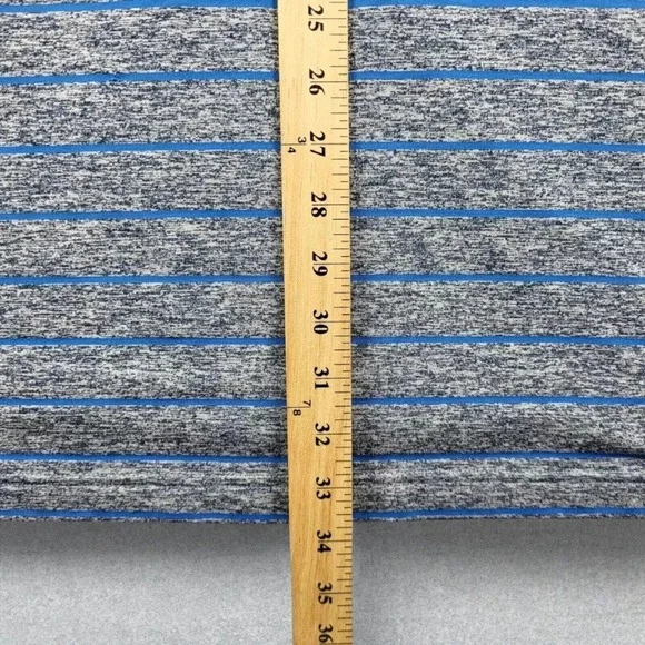 Dunning Golf Polo Shirt Men's XL Gray Blue Stripes Performance Stretch Golf - Picture 12 of 13